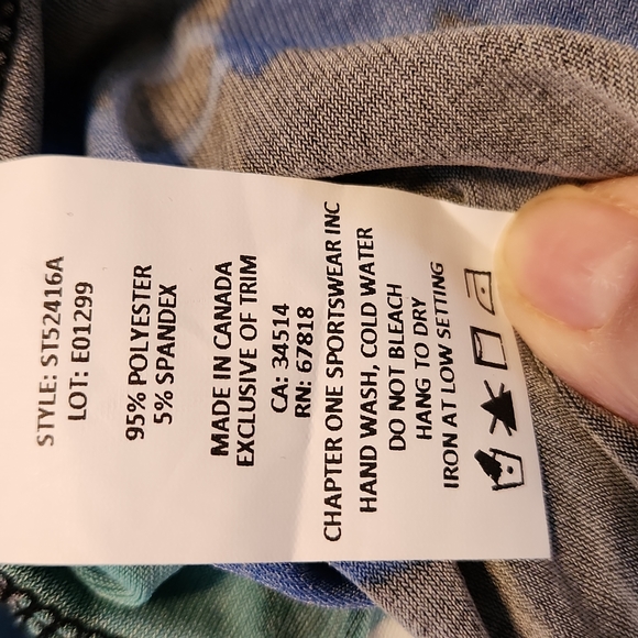 Jules&Leopold round neckline 3/4 sleeve acemtrical hem lightweight top 2X W-546 - Picture 7 of 7